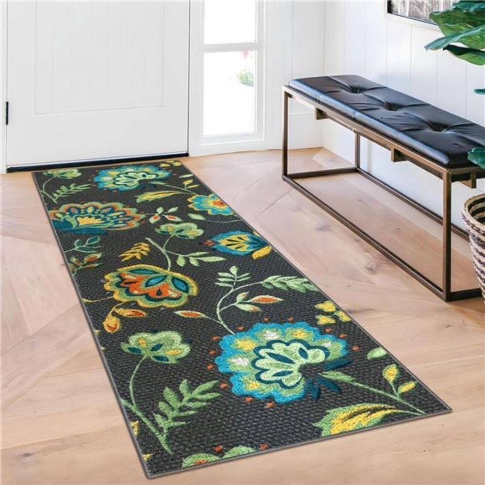 NEW Boho Floral Runner Rug